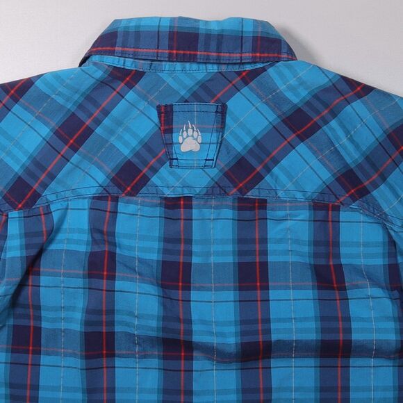 Duluth Alaskan Hardgear Borealis Shirt Blue Plaid Short Sleeve Mens XL - Picture 4 of 9